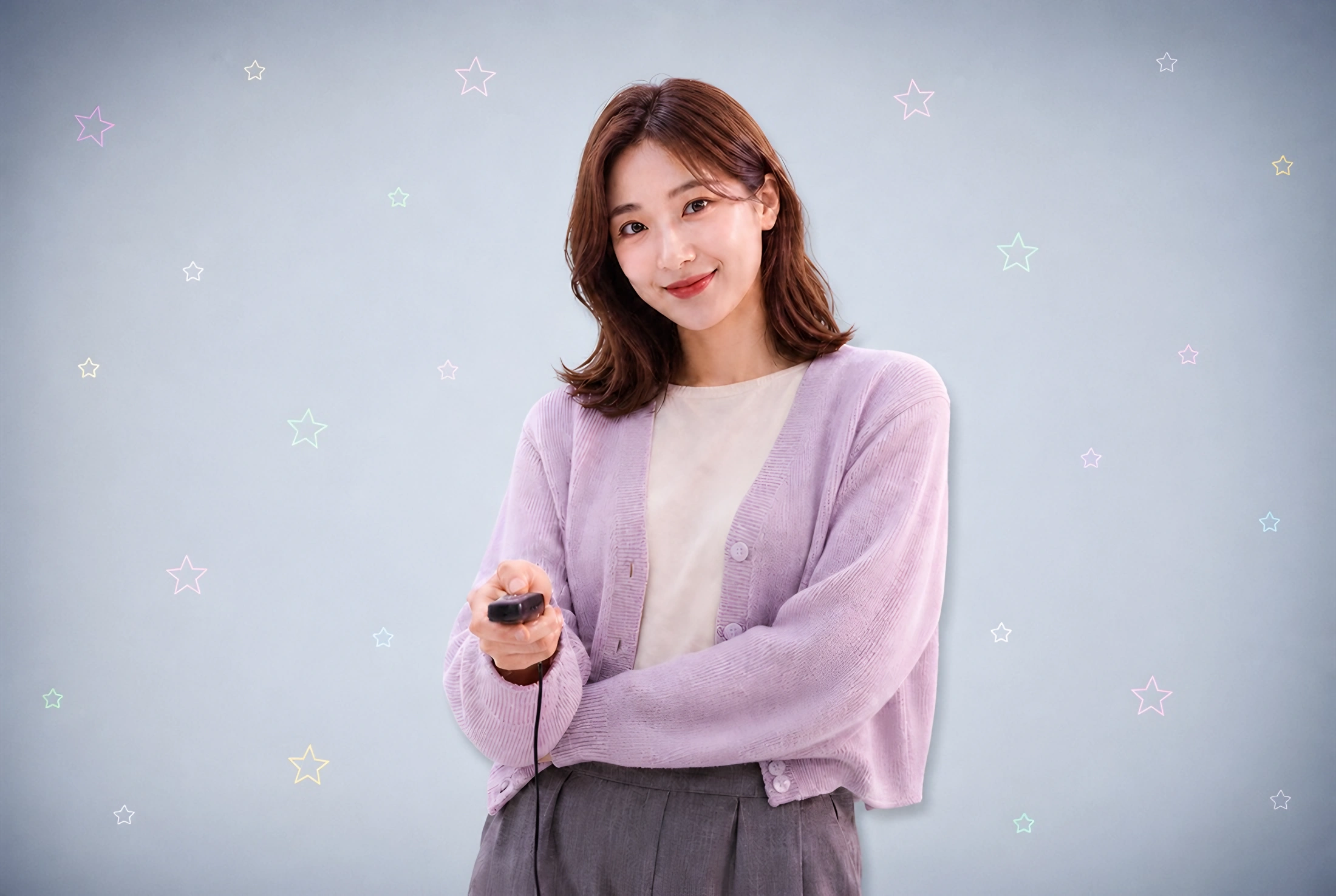 가상 모델을 Y2K 디지털카메라 분위기로 연출한 사진